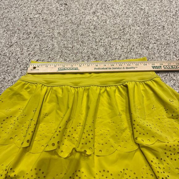 Aerie Offline Yellow Athletic Skirt Yellow Sz XL Eyelet Detail Built in Shorts - Picture 4 of 7